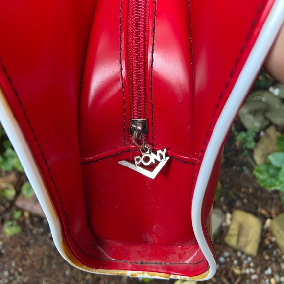 PONY Vintage Red Y2K Vinyl Mini Bag - Picture 8 of 11